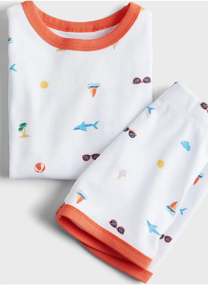 H&M Kids Printed T-Shirt & Pyjama Set