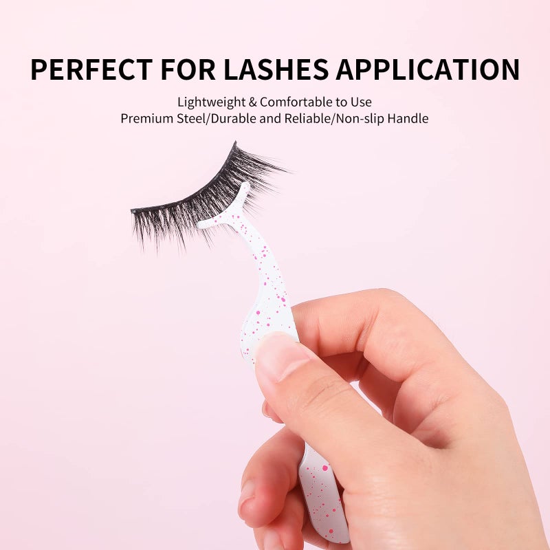 Docolor Heated Eyelash Curlers With Tweezers Rechargeable Electric Handheld Eyelash Curler Quick Natural Curling Eye Lashes and Professional Stainless Steel Tweezers for Eyebrows - Image 3