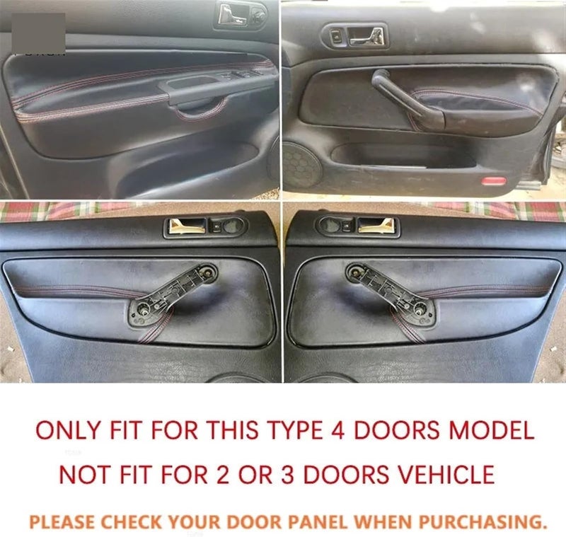 QASULER Suede Leather Door Armrest Cover for VW - Image 4