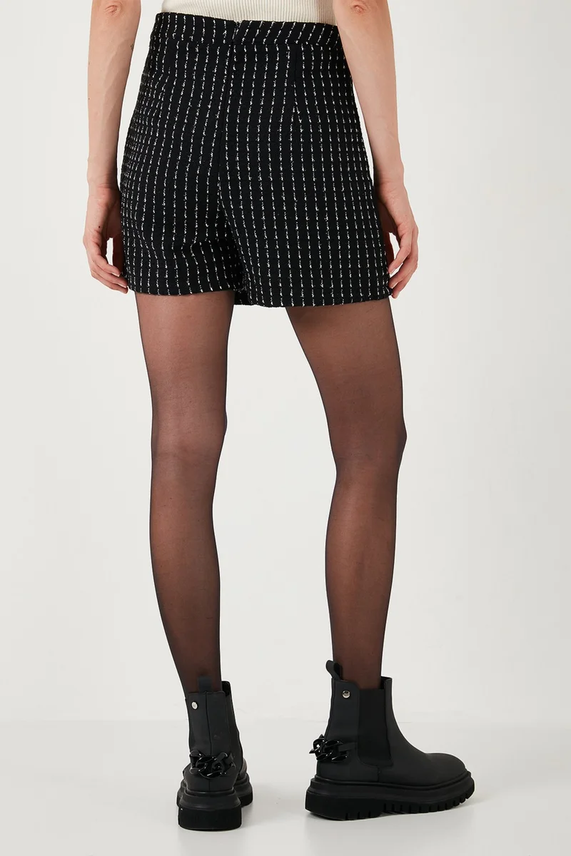 ليلا Patterned Winter Mini Shorts Skirt Women's Shorts Skirt 611SR00080