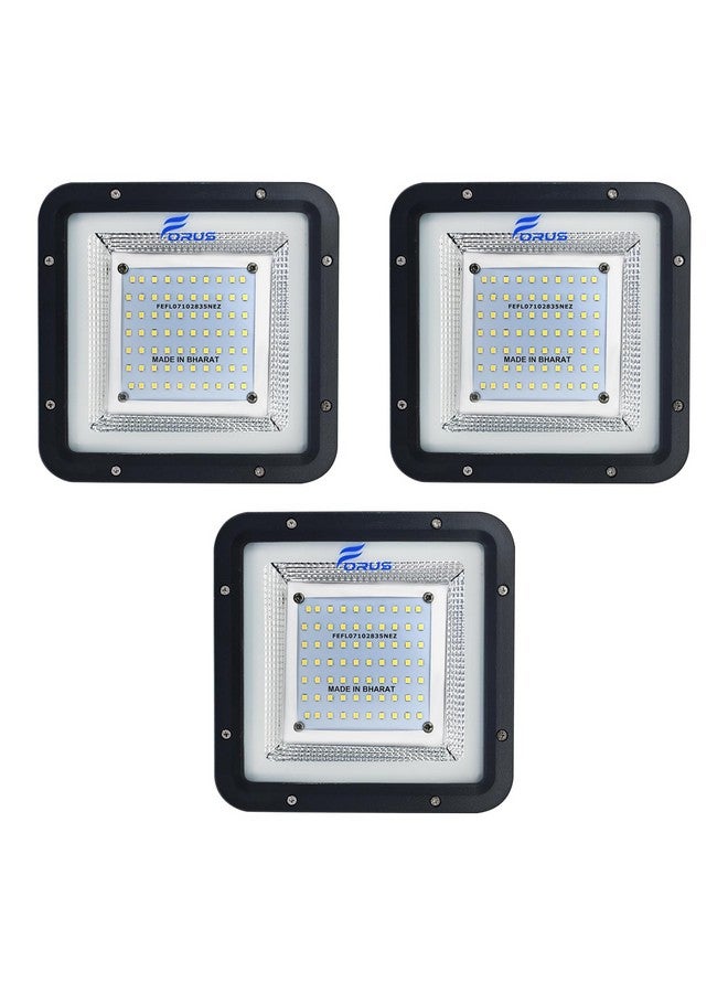 Forus 50W LED Flood Light 5 Years Warranty, IP67 Waterproof Outdoor LED Flood Lights, High Mast Focus Light, Halogen Flood Light for Factory, Garage, Parking,Garden,Shop,Warehouse,Tent, Cool White 3PC - Image 1