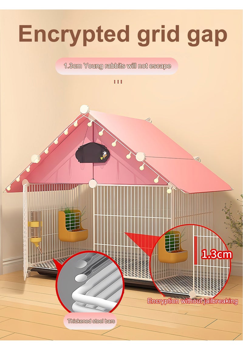 Kidle Rabbit Cage Indoor Villa Household Large with Toilet Guinea Pig Guinea Pig Cage Pet Supplies House - Image 3