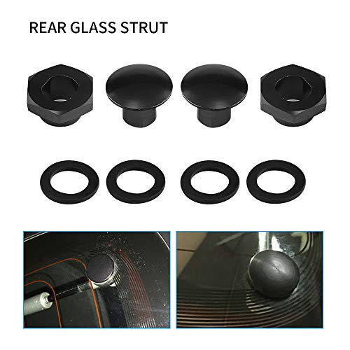 Anxingo Rear Glass Strut Hardware Kit Black Replacement for Honda Civic 3Dr 1992-1995 Hatchback 1997-2001 Honda CRV, 90105-SR3-000 - Image 2