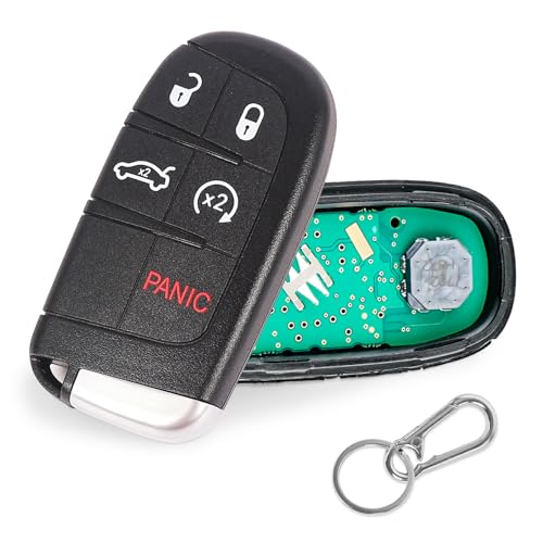 TXROMTZ Key Fob Replacement Compatible with 20112018 Chrysler 300 Dodge Charger 20152018 Challenger 20142016 Dart Smart Key Fob Remote Control Replaces M3N40821302 433MHz 68155687AB 5 Buttons - Image 1