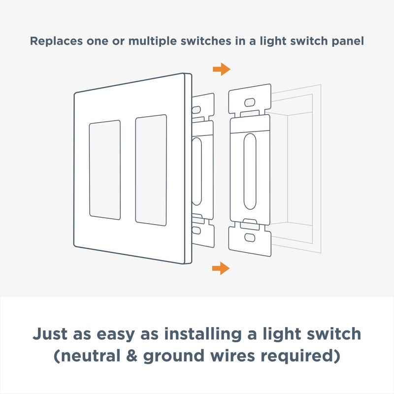 Brilliant Smart Dimmer Switch (White) â€” Compatible with , Google Assistant, Wemo and More - Image 4