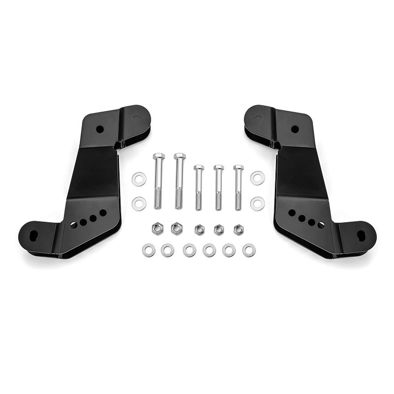 WSays Front Caster Left Right Geometry Correction Control Arm Droprelocation Bracket Fit 24 inch lift Compatible with Jeep Wrangler JKJKU 20072018 Gloss Black