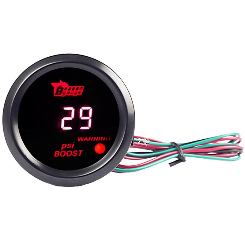 ESUPPORT Car 2" 52mm Digital Turbo Boost Gauge Red LED Light PSI Meter - Image 4