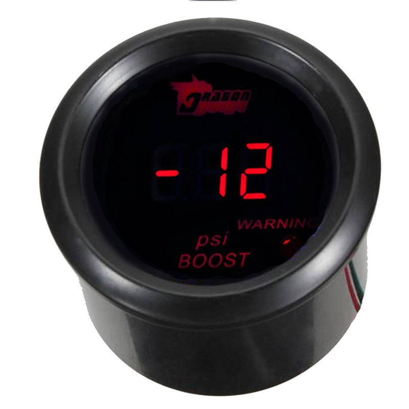 ESUPPORT Car 2" 52mm Digital Turbo Boost Gauge Red LED Light PSI Meter - Image 1
