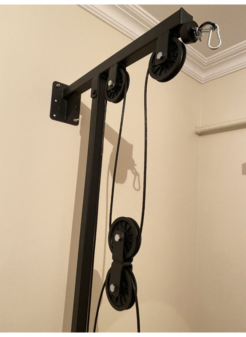 Tekno Trust - Wall Mounted Lat Machine Pro Cable Crossover Lat & Row 100 Black 80 - 100 cm - Image 1