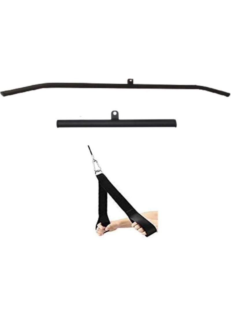 Tekno Trust - Wall Mounted Lat Machine Pro Cable Crossover Lat & Row 100 Black 80 - 100 cm - Image 1