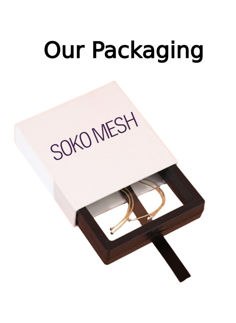 Soko Mesh - 18K Hoop Earrings – Dazzling Circle Collection with Elements - Elevate Everyday Style with Fashion-forward Women's Jewelry - Explore Elegant Designs, Perfect for Casual or Formal Wear - Image 1