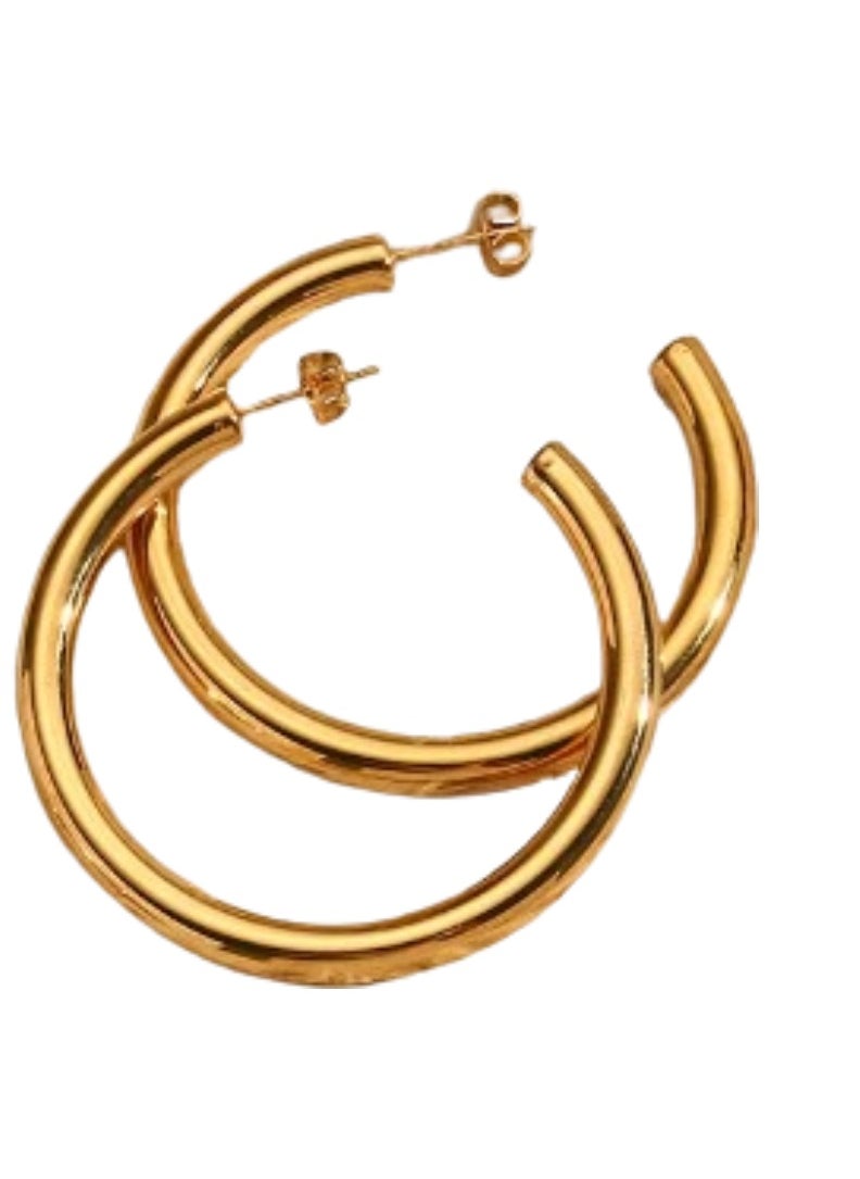 Soko Mesh - 18K Hoop Earrings – Dazzling Circle Collection with Elements - Elevate Everyday Style with Fashion-forward Women's Jewelry - Explore Elegant Designs, Perfect for Casual or Formal Wear - Image 1