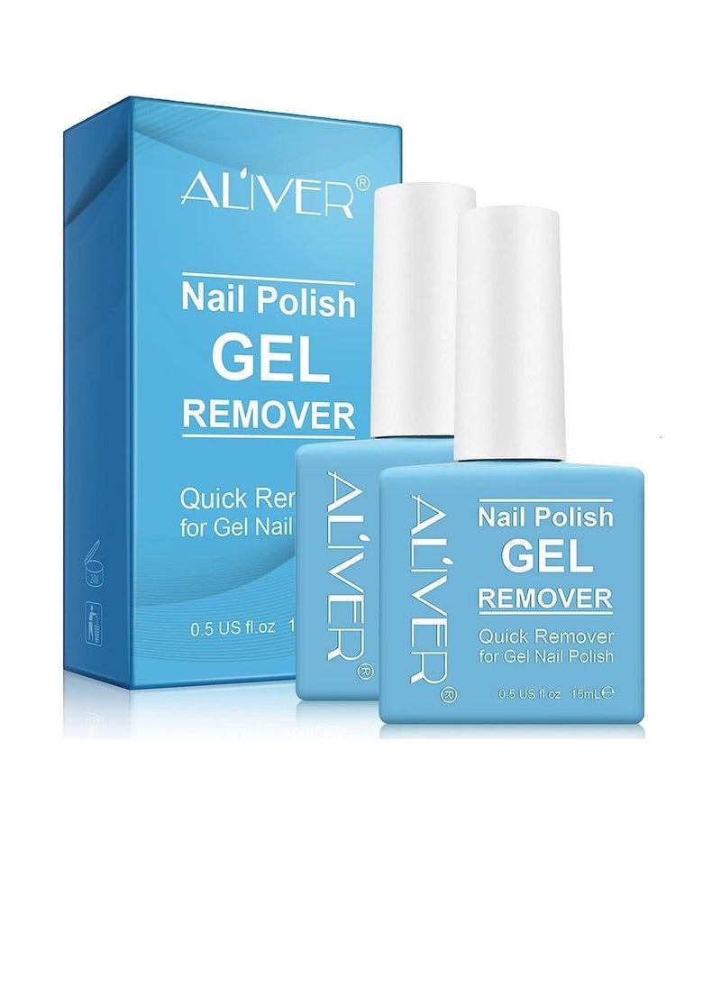 ALIVER - Nail Polish Remover, Gel Polish Remover for Nails, Easily Magic Soak Off Gel Polish in 2-5 Minutes Safe, No Need For Foil, Soaking Or Wrapping - Image 1