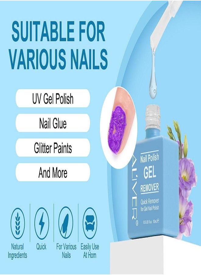 ALIVER - Nail Polish Remover, Gel Polish Remover for Nails, Easily Magic Soak Off Gel Polish in 2-5 Minutes Safe, No Need For Foil, Soaking Or Wrapping - Image 1