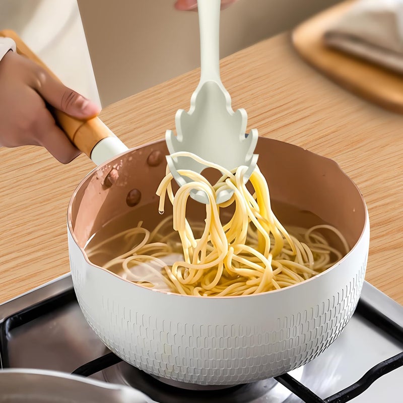 AOTHOD Silicone Cooking Utensils Set - 446Â°F Heat Resistant Silicone Kitchen Utensils,Spatula,Spoon, Kitchen Utensil Sets Gadgets Tools Set for Nonstick Cookware,Dishwasher Safe Bpa Free (Cream White) - Image 3
