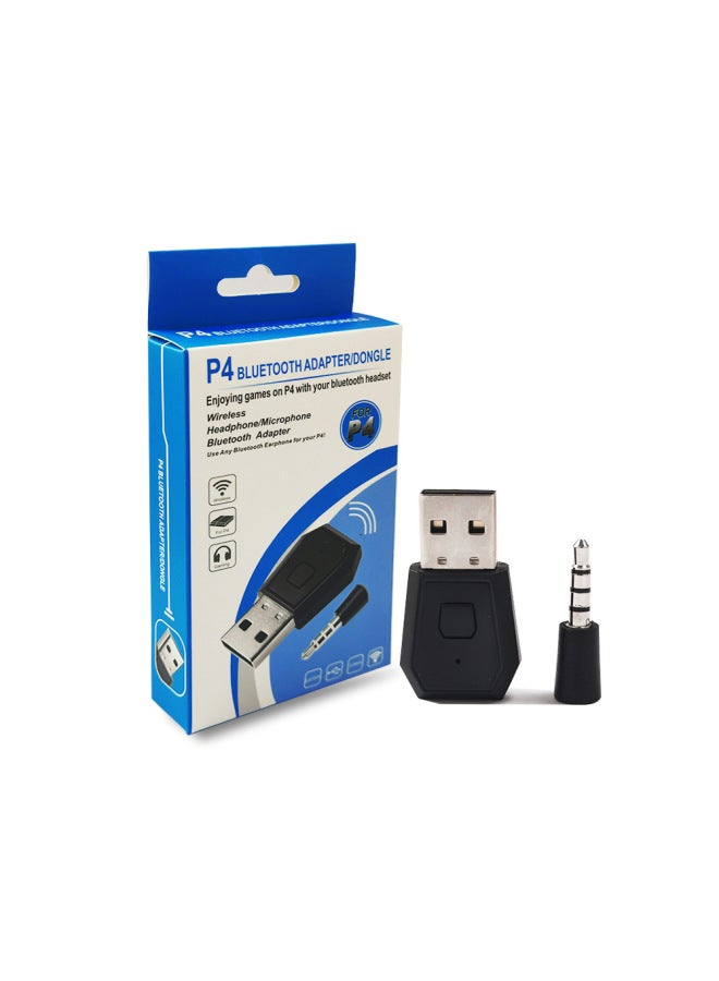 P4 Bluetooth Audio Transmitter Receiver Converter Ps4 Game Controller 4.0 Bluetooth Headset Adapter Digital Computer Gamepad-Product Color:Black