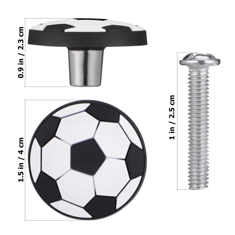 6Pcs Soccer Ball Drawer Knobs Anti Collision Cabinet Pull Handles For Nursery Wardrobe Closet Furniture - Image 3