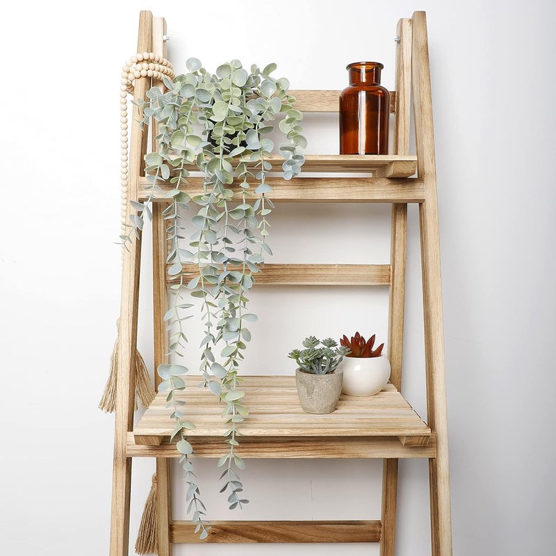 Cocoboo 1pcs Artificial Hanging Plants, Fake Potted Eucalyptus Faux Hanging Plant for Wall Room Home Indoor Outdoor Shelf Decor - Image 3