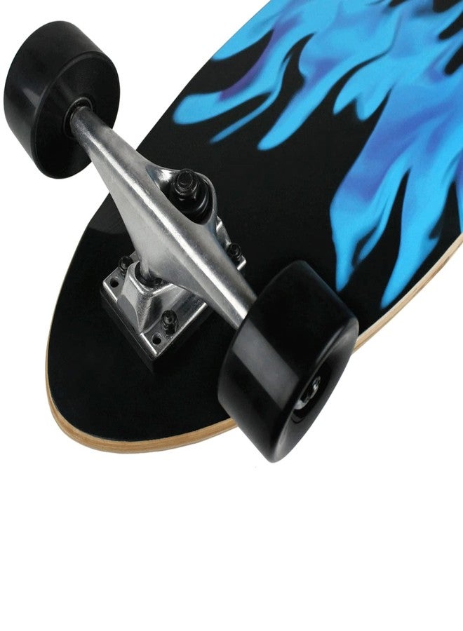 كراون لوح التزلج الطويل الكامل KROWN Blue Flame Pintail - Image 4