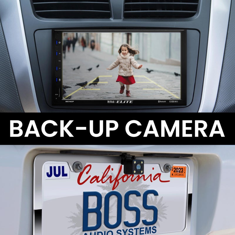 BOSS Audio Systems Elite BE7ACP-C Car Stereo - 7" Display, Apple CarPlay & Android Auto Head Unit, Double DIN Touch Screen Car Stereo, Bluetooth, AM/FM Radio Receiver, USB, SD, Backup Camera - Image 5
