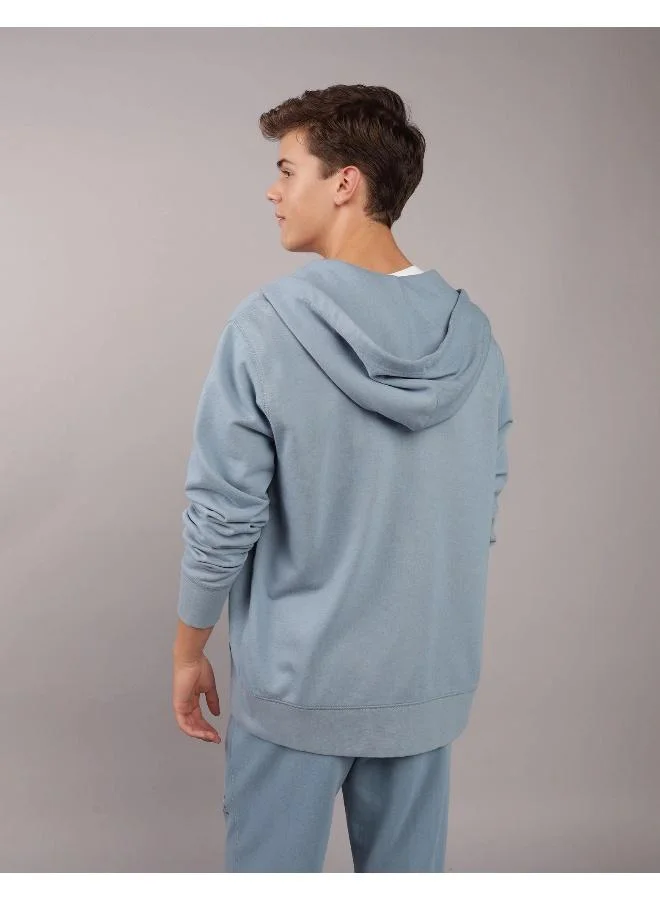 امريكان ايجل AE Logo Graphic Zip-Up Hoodie