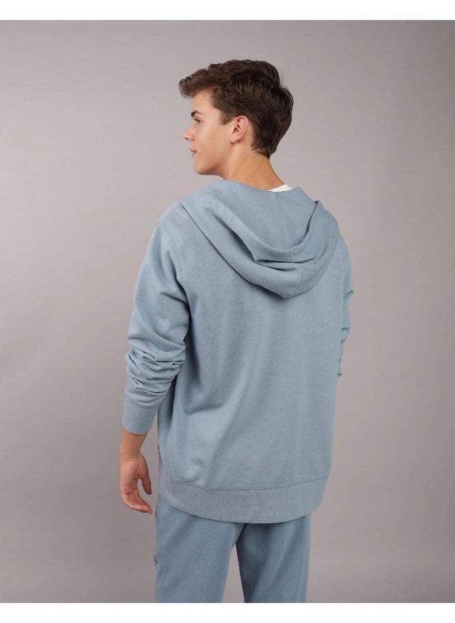 American Eagle AE Logo Graphic Zip-Up Hoodie  - Image 2