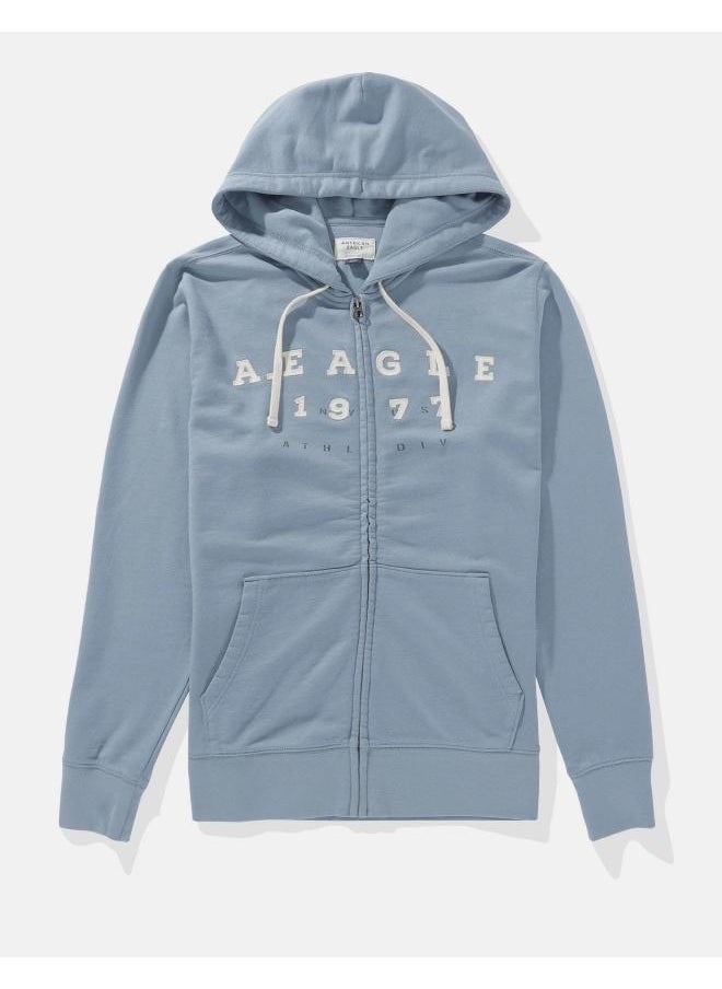 American Eagle AE Logo Graphic Zip-Up Hoodie  - Image 3
