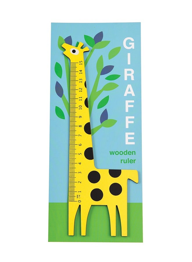 Rex London YELLOW GIRAFFE WOODEN RULER - Image 2