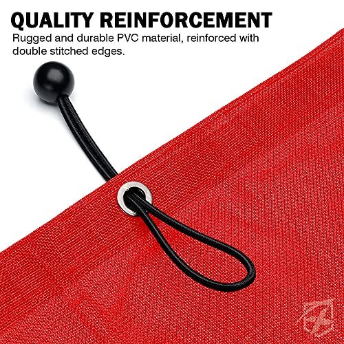 Xprite 2 PCS Sunshade Compatible with Jeep Wrangler JK JKU 2007-2018, Front and Rear Mesh 4 Door Top Sun Shade Cover, Soft Sun Shade Blocks UV with Extra Storage Bag, Red - Image 5