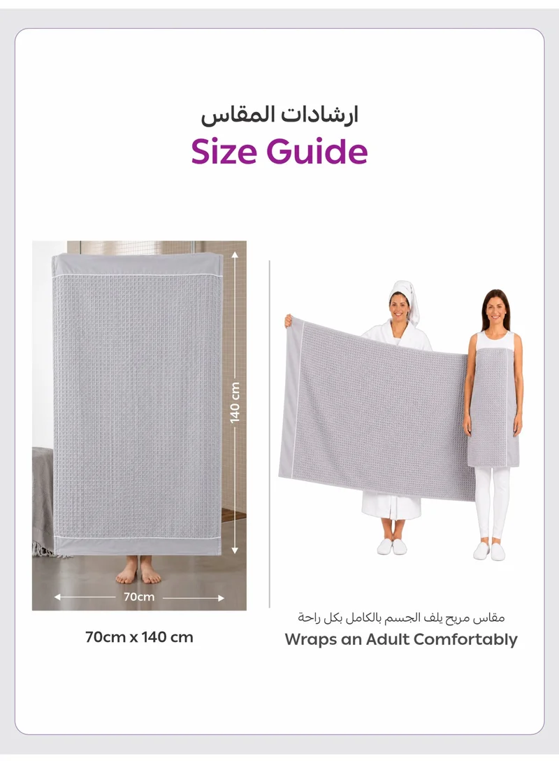 Donetella BATH TOWEL - 1Pcs (70x140cm) Bath Towel (1 Piece, 70x140 cm) – Microfiber 310 GSM Waffle Weave Ultra Soft Highly Absorbent Quick Dry Bathroom Towel for Home, Gym, Spa & Travel  | Best Price UAE