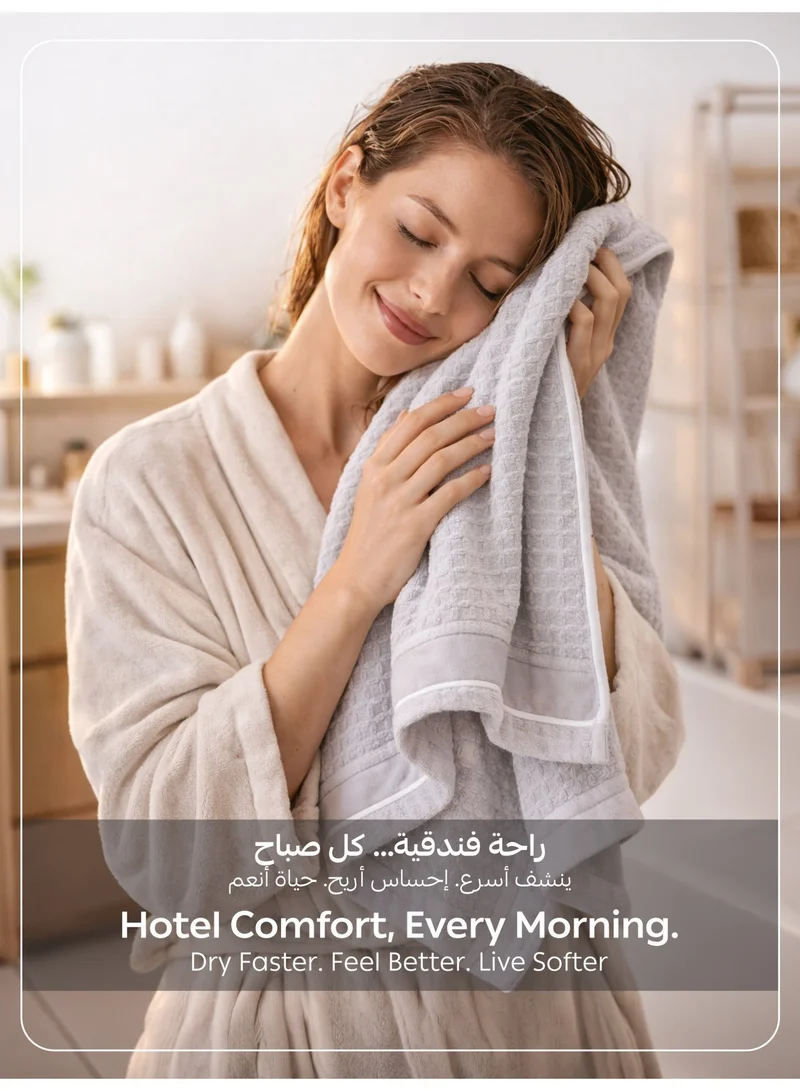 Donetella BATH TOWEL - 1Pcs (70x140cm) Bath Towel (1 Piece, 70x140 cm) – Microfiber 310 GSM Waffle Weave Ultra Soft Highly Absorbent Quick Dry Bathroom Towel for Home, Gym, Spa & Travel  | Best Price UAE