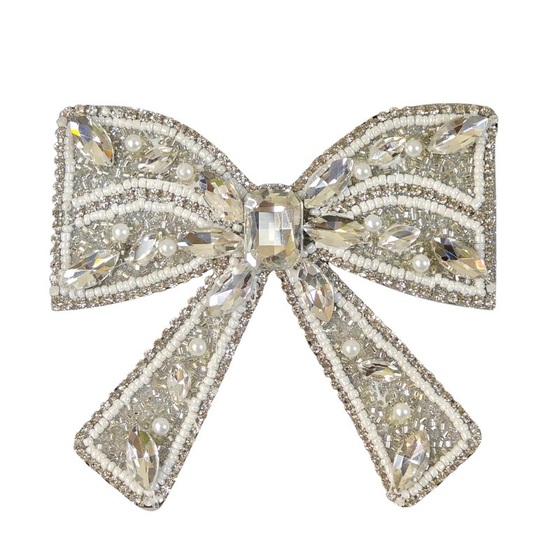 ANVIK Hair Bow Clips for Women | Crystal Bow Clip | Bow Barrette Clip | Alligators Bow Clips | Fancy Hair Clips | Hair Accessories for Women - Image 1