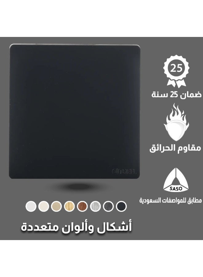 توفل مفتاح مفرد لون أسود بيانو - Image 1