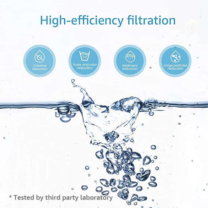 AquaCrest فلتر مياه الصنبور AQUA CREST، بديل لفلتر Brita®، نظام ترشيح مياه الصنبور Brita® 36311، فلتر بديل FR-200، FF-100، أبيض (4 عبوات) - Image 2