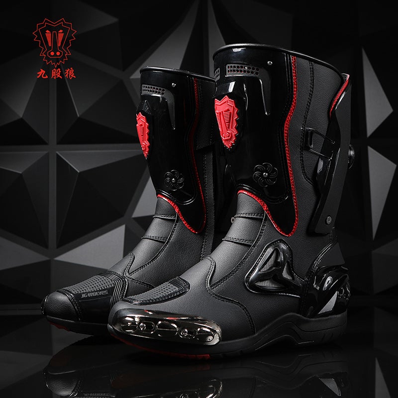 New Cycling Boots Motorcycle Off-Road Men'S Commuter Riding Motorcycle Equipment Women'S Track Swivel Buckle High-Top Motorcycle Boots - Image 2