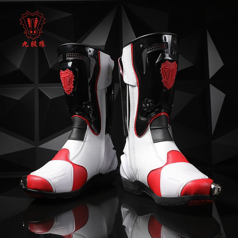 New Cycling Boots Motorcycle Off-Road Men'S Commuter Riding Motorcycle Equipment Women'S Track Swivel Buckle High-Top Motorcycle Boots - Image 3