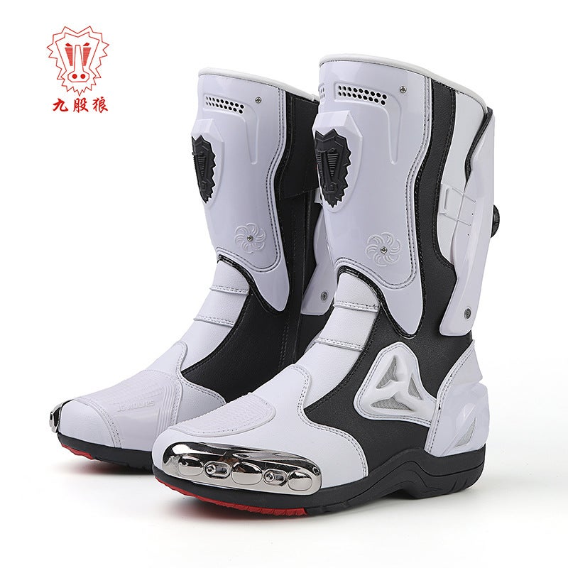 New Cycling Boots Motorcycle Off-Road Men'S Commuter Riding Motorcycle Equipment Women'S Track Swivel Buckle High-Top Motorcycle Boots - Image 1