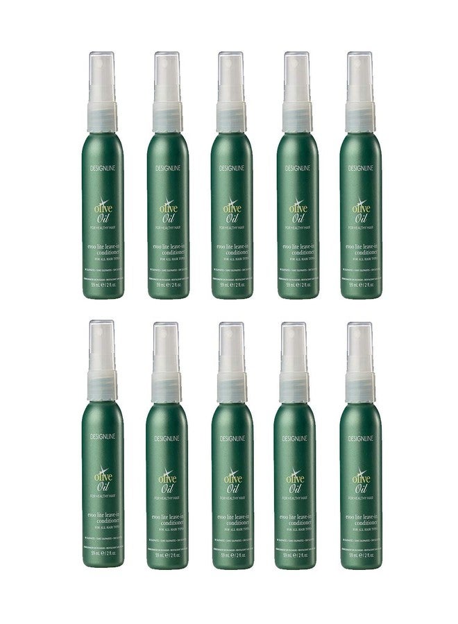 DESIGNLINE Olive Oil EVOO Lite Leave-in, 2 oz (10 Pack) - Regis DESIGNLINE - Leave-In Conditioner Treatment Restores Dry and Damaged Hair without Build-Up and Protects Against Damage and Dryness (2 oz)