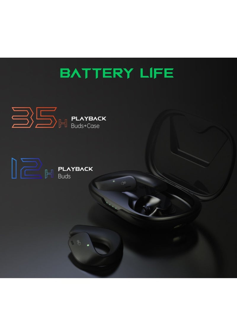 BLACK SHARK - Comfortable Immersive Earphone With Open Ear Wireless Design, 35H Long Battery Life,5.3 Bluetooth Connectivity and IPX67 Water Resistance T20 - White - Image 1
