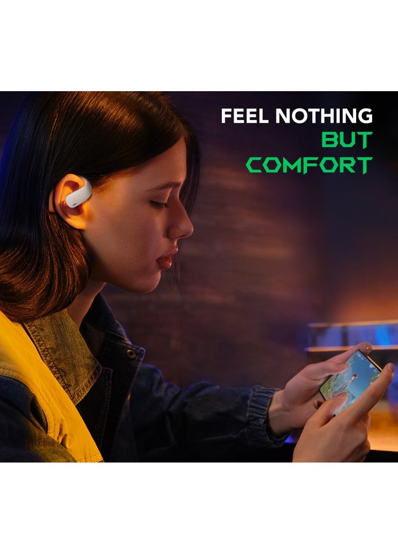 BLACK SHARK - Comfortable Immersive Earphone With Open Ear Wireless Design, 35H Long Battery Life,5.3 Bluetooth Connectivity and IPX67 Water Resistance T20 - White - Image 1