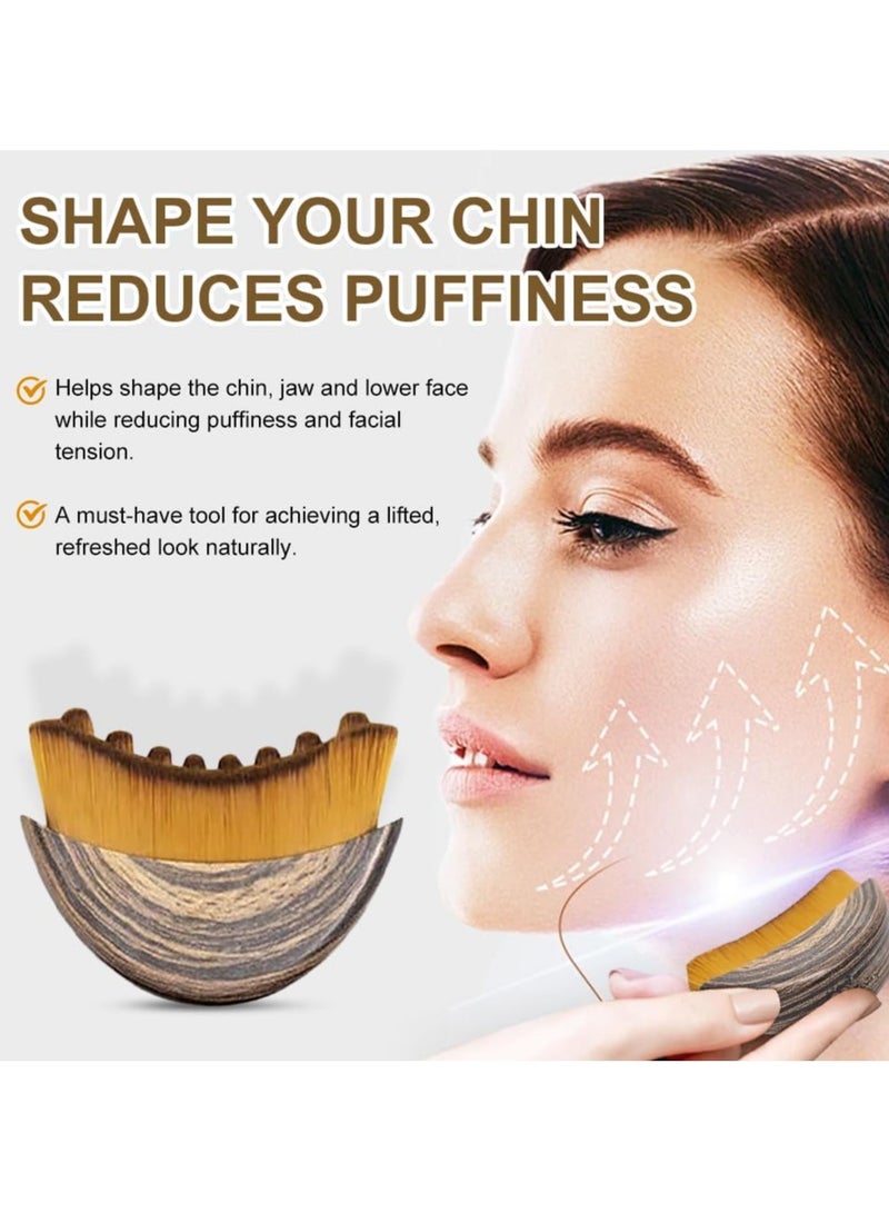 فرشاة الوجه الجديدة الليمفاوية ، فرشاة الوجه الجافة ، تدليك الصرف الليمفاوي للوجه ، النحت على الذقن والفك ، مصممة بشكل إيرغونومي لتناسب الجلد بدقة وتخفيف التعب (1PCS) - view 2
