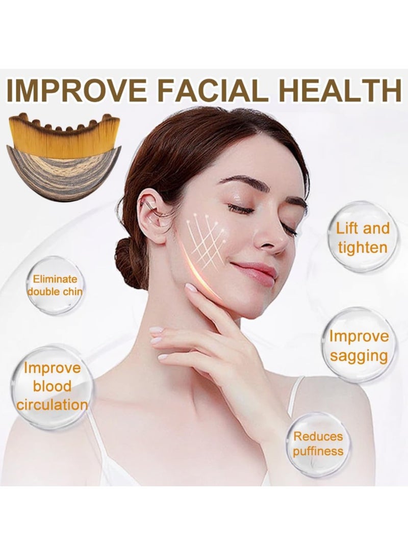 فرشاة الوجه الجديدة الليمفاوية ، فرشاة الوجه الجافة ، تدليك الصرف الليمفاوي للوجه ، النحت على الذقن والفك ، مصممة بشكل إيرغونومي لتناسب الجلد بدقة وتخفيف التعب (1PCS) - view 5