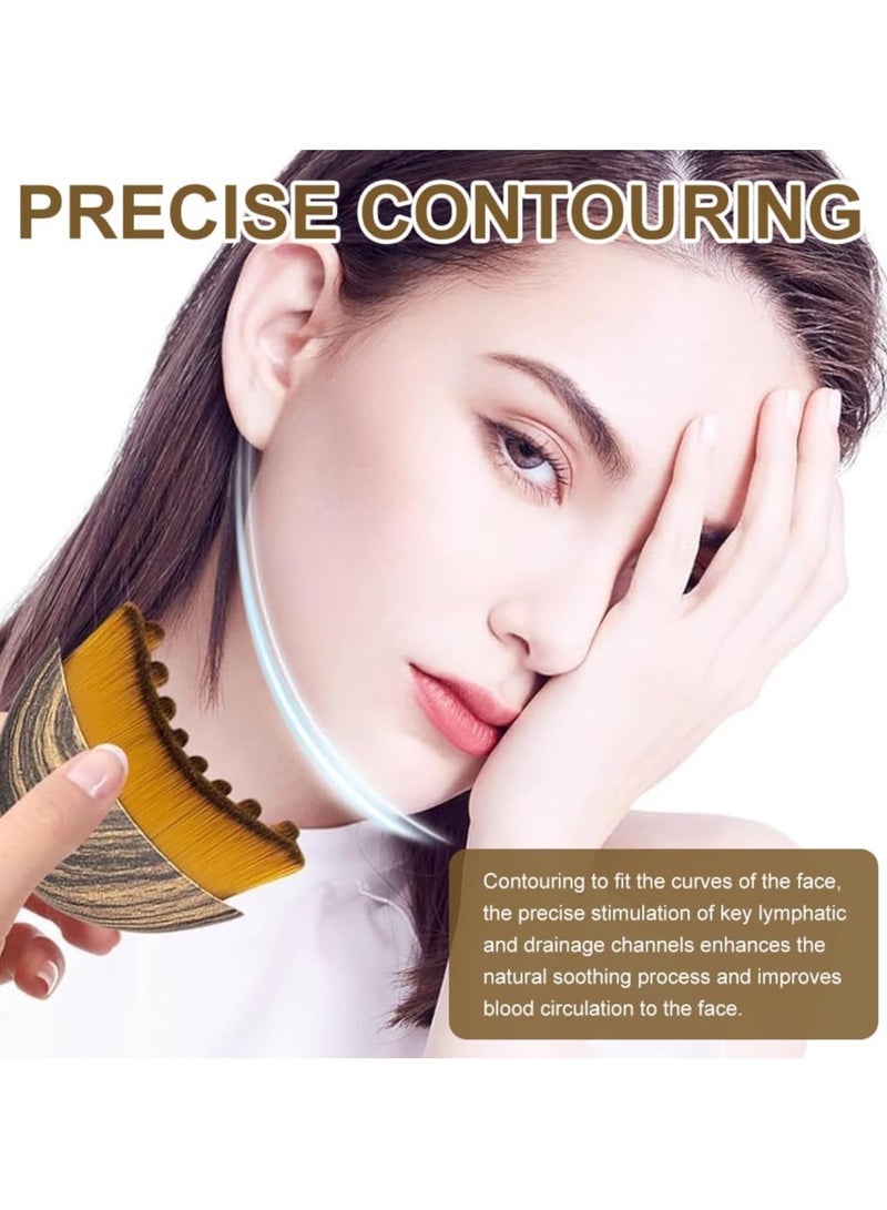فرشاة الوجه الجديدة الليمفاوية ، فرشاة الوجه الجافة ، تدليك الصرف الليمفاوي للوجه ، النحت على الذقن والفك ، مصممة بشكل إيرغونومي لتناسب الجلد بدقة وتخفيف التعب (1PCS) - view 4