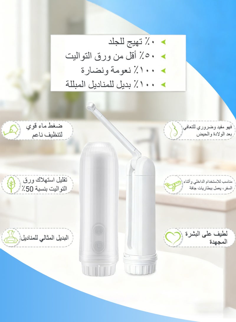 WAMIT Portable Bidet Electric Travel Bidet Sprayer, IPX6 Waterproof Handheld Personal Bidet for Hygiene Cleaning, 180° Adjustable Nozzle Mini Bidet for Postpartum, Baby Care and Travel - Image 3