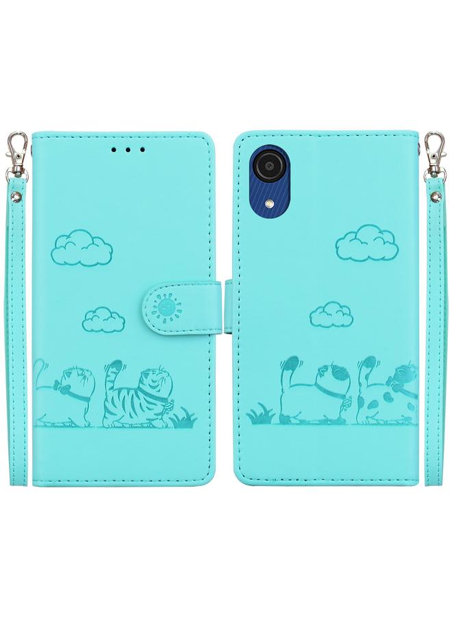 S-TOP Case For Samsung Galaxy A03 Core Cute Cats RFID Leather Phone Case - Image 1