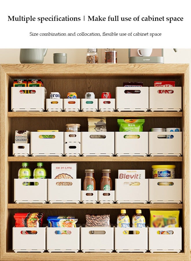 DUNISO 2 قطع من منظم الأدراج البلاستيكي القابل للتعديل والتوسيع بسعة كبيرة، صندوق تخزين قابل للتكديس، صناديق منظمات الأدراج، صناديق تنظيم الملابس في الخزانة، متين وقوي، مناسب للمطبخ، الثلاجة، الخزانة، غرفة الملابس، الحمام، المكتب - Image 3