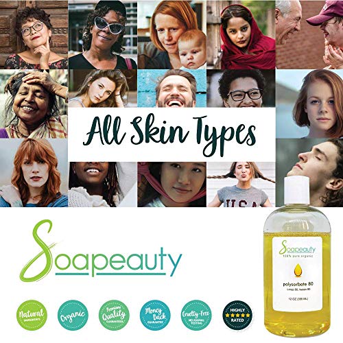 Soapeauty POLYSORBATE 80, T-MAZ 80, TWEEN 80 | 100% Pure Cosmetic Grade Solubilizer Surfactant & Emulsifier | (8 OZ) - Image 5