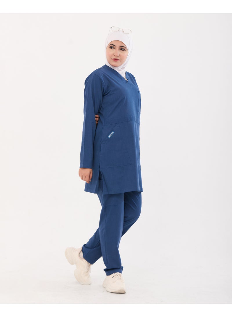 sezer Medical tunic made from cotton Lycra—comfortable, stylish, and ideal for healthcare professionals. - Image 3