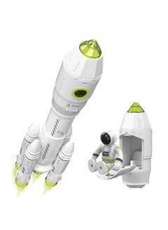 Space Toys for Kids 3-5 6 7 8 Years Old - Space Adventurer Rocket Ship Shuttle Model with Astronaut and Smoke Effect, Lights and Sounds, Outer Space Exploration Playset, Spaceship Toy for Boys Gifts