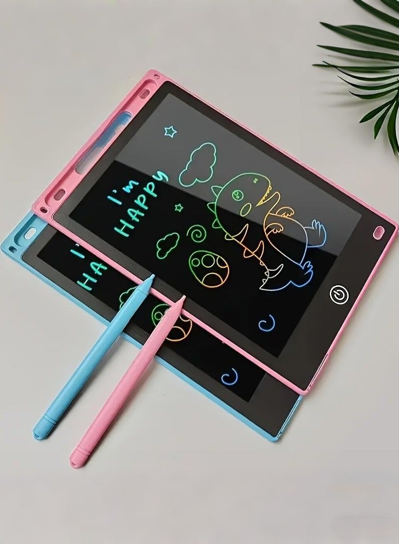سِيمِير لوحة كتابة LCD، لوحة رسم إلكترونية مقاس 10 بوصات ولوحة رسم مع شاشة ملونة وقلم - ألعاب تعليمية، هدية عيد ميلاد مثالية، أداة تعليمية تفاعلية، تصميم مرح - (أزرق فاتح) - Image 1